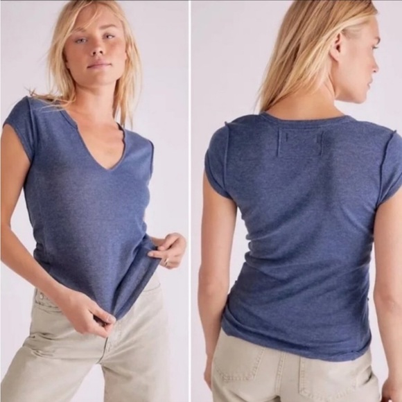 NWT Free People/We The Free Always Yours Tee in Shaded Lake (Blue) - Picture 11 of 11